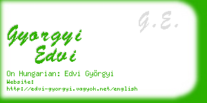 gyorgyi edvi business card