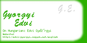 gyorgyi edvi business card